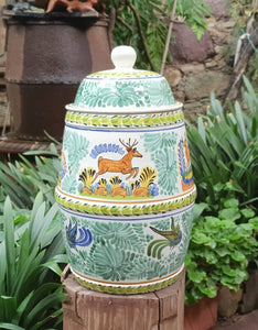 Decorative Vase (Barril) w Animals 20.5" H MultiColors