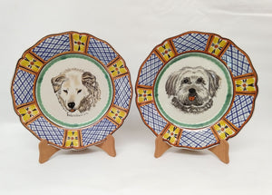 Custom Made Dog Plate 11" D SET 2 Colors (place your order and send us the picture of your friend!!)
