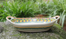 Donkey Oval Bowl with handles / Serving Piece Multi-colors