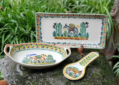 Donkey Serving Set of 3 Pieces MultiColors