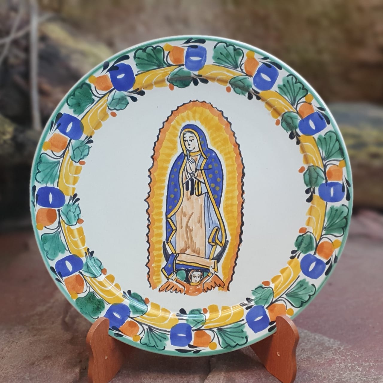 Decorative Lady of Guadalupe Plates handcrafts handmade mexico