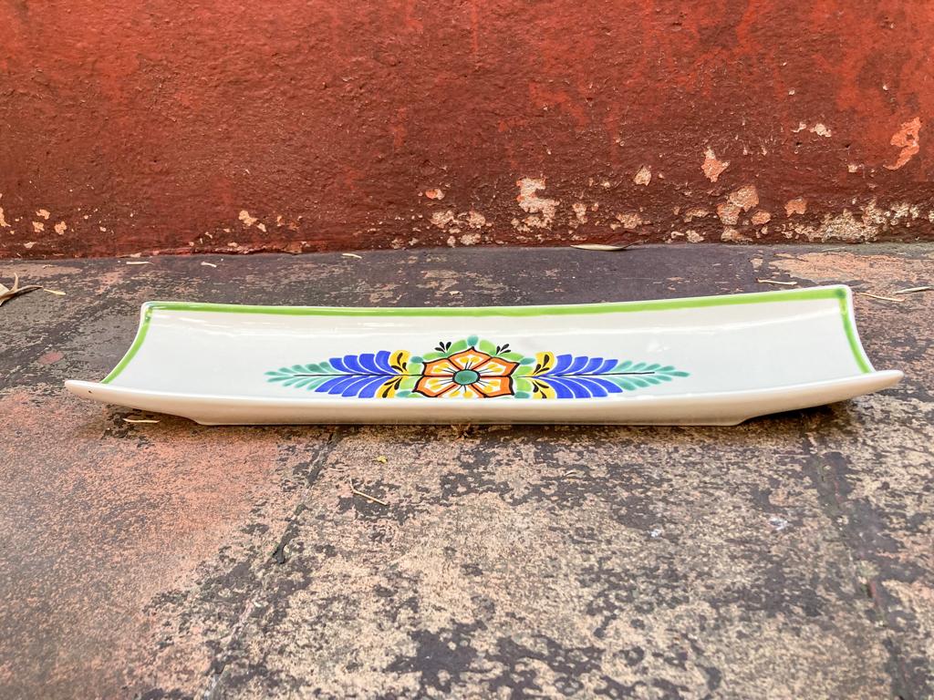 Flower Canoe Snack Dish 17.7 in L