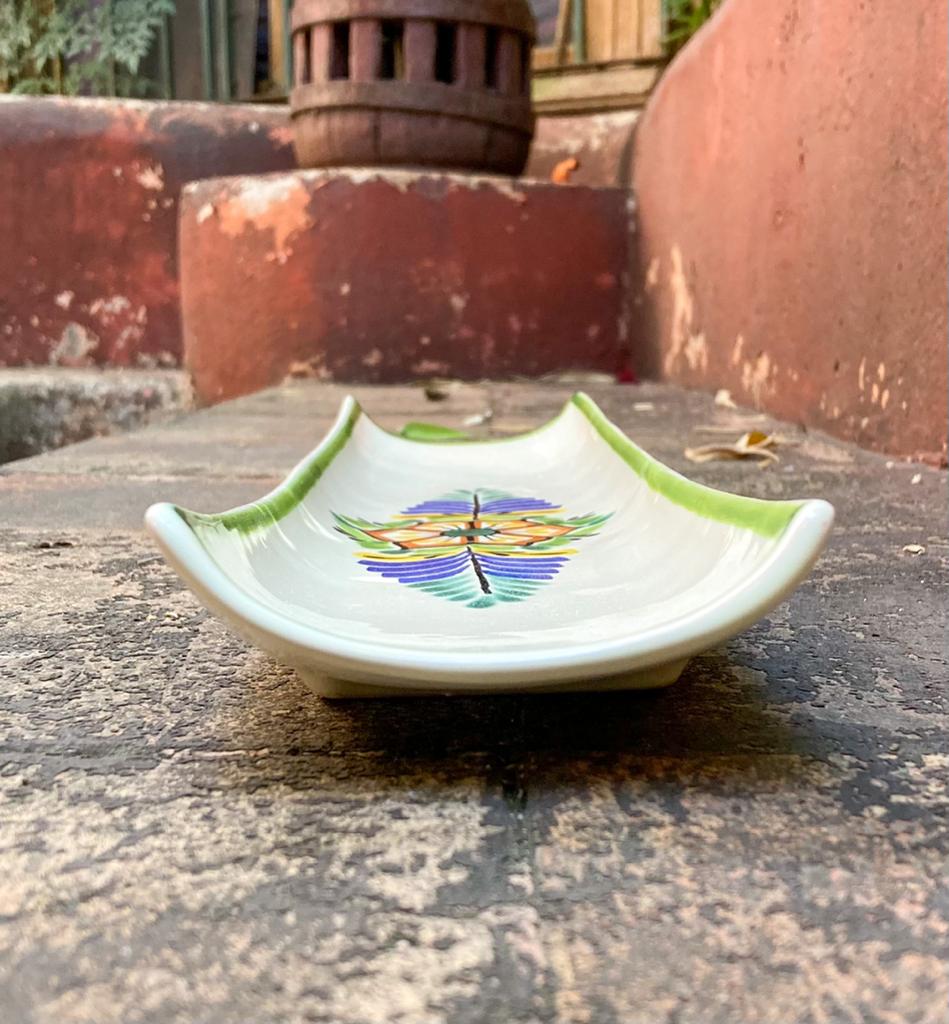 Flower Canoe Snack Dish 17.7 in L