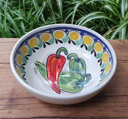 Chiles Pepper Cereal/Soup Bowl 16.9 Oz Multi-colors