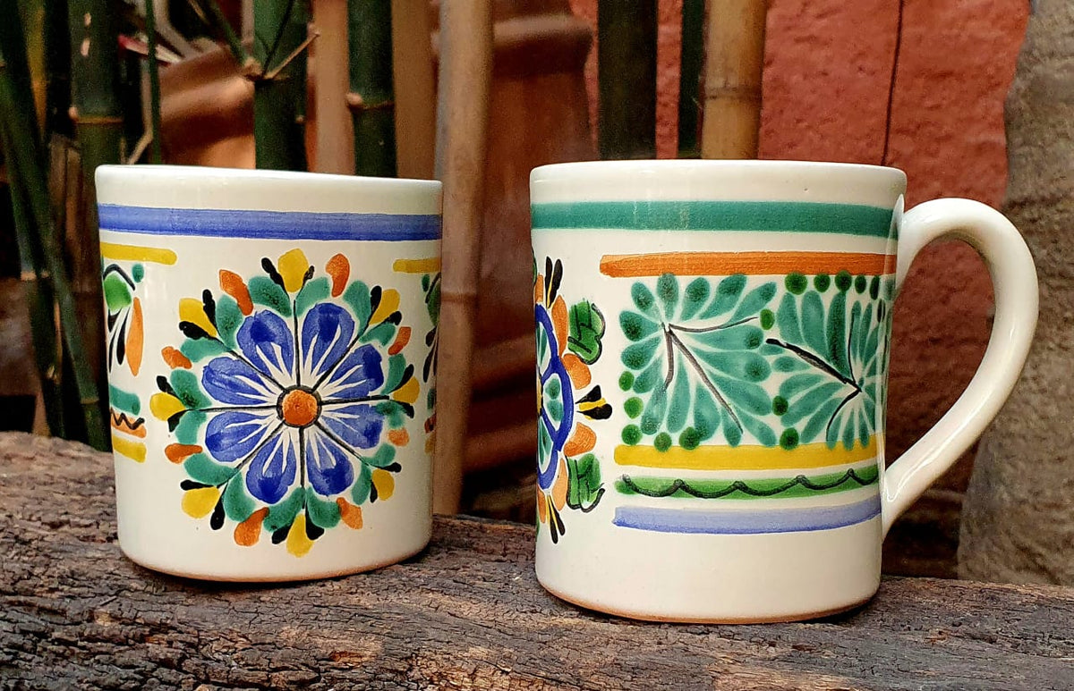 Flower Coffee Mug Set of 2 pieces 12 to 14 Oz MultiColors