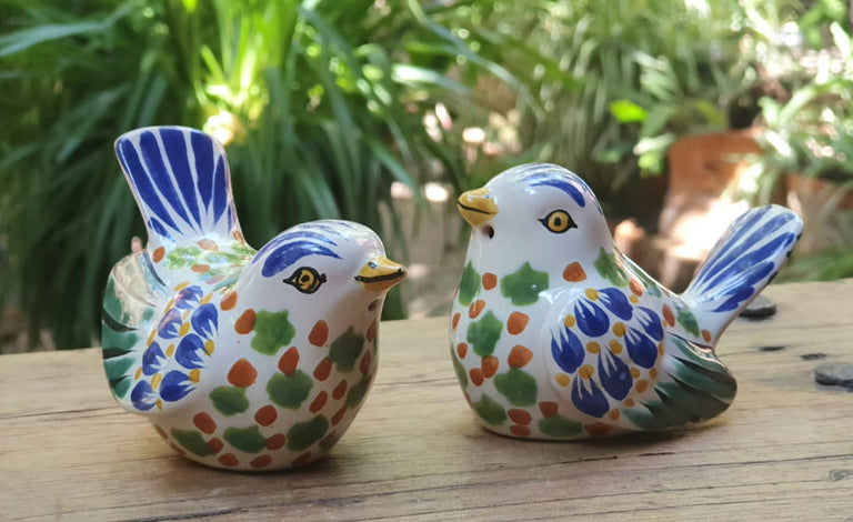 Ceramic Parakeet Bird on Flower Magnetic Salt & Pepper Shakers, Home D –  kevinsgiftshoppe