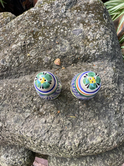 Juego de salero y pimentero giratorio, multicolores 