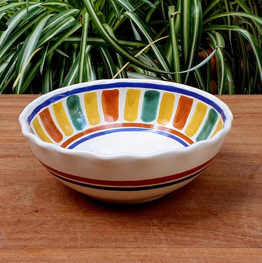 Happy Stripes Flouted  Cereal/Soup Bowl 16.9 Oz MultiColors