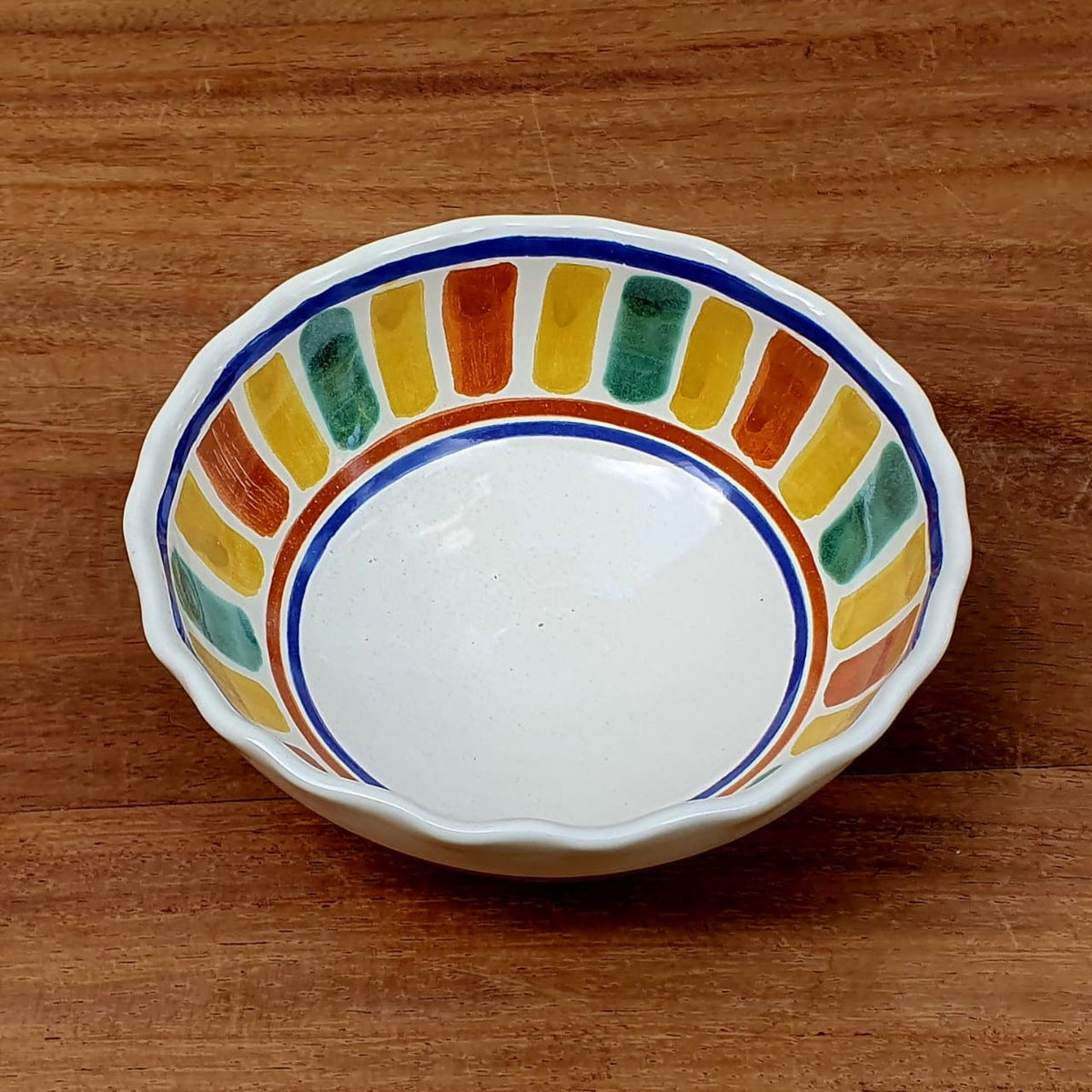 Happy Stripes Flouted Dinner Set of 3 Pieces with border MultiColors