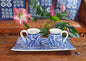 Creamer Set (3 pieces) Milestones Pattern Red or Blue
