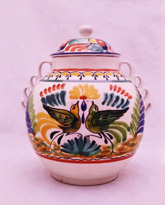 Love Birds Decorative Vase 12" H Traditional MultiColors