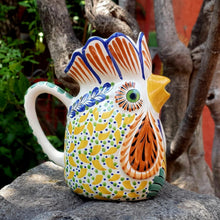 Rooster Water Pitcher 10" Height 54 Oz MultiColors