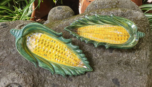 Corn Dish Set of 2 in Green Colors
