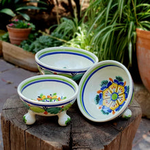 Flower Footed Bowl Set(3) MultiColors
