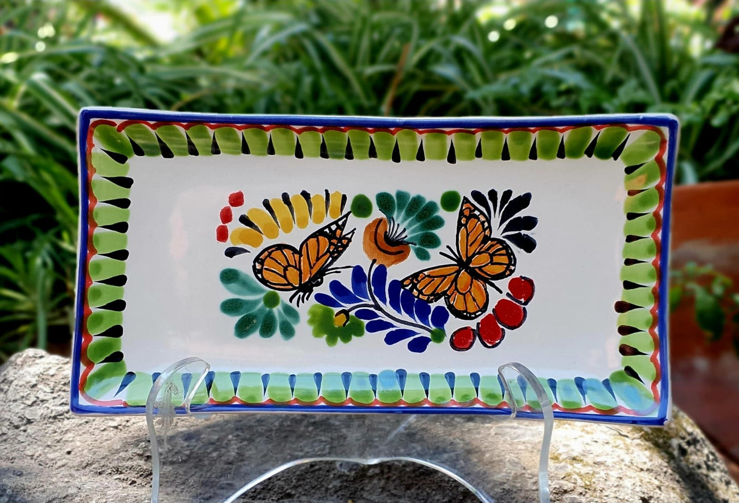 Butterfly Rectangular Plate / Tray MultiColors