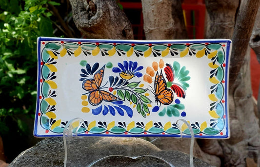Monarch Butterfly Rectangular Plate / Tray MultiColors
