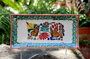 Butterfly Rectangular Plate / Tray MultiColors