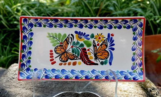 Monarch Butterfly Rectangular Plate / Tray MultiColors
