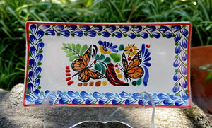 Butterfly Rectangular Plate / Tray MultiColors