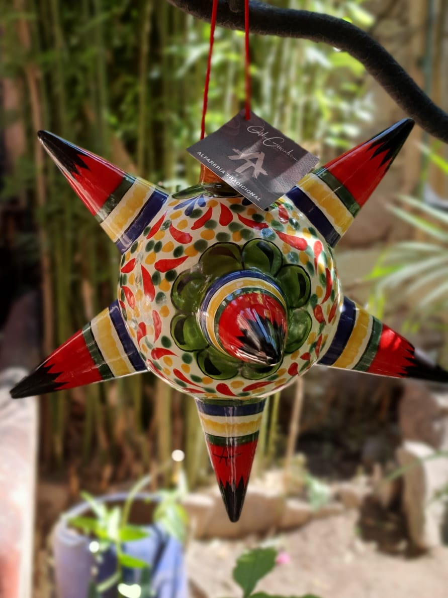 Hand Pinata Christmas Ornament Piñata Large ceramic Christmas handcrafted mexico ...