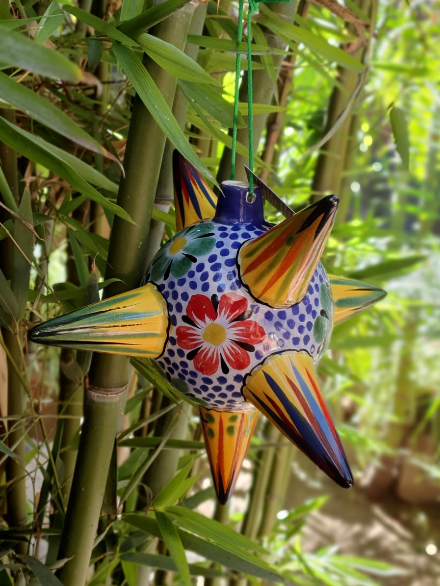Adorno Piñata 3D Tamaño Grande Flor Multicolores 