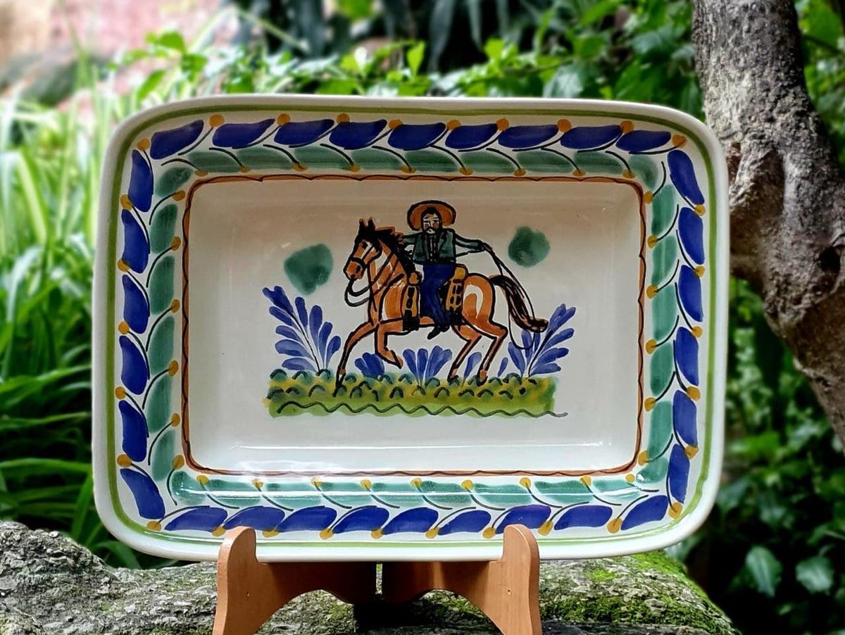 Cowboy Rectangular Bowl 11*7.9" MultiColors