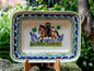 Cowboy Rectangular Bowl 11*7.9" MultiColors