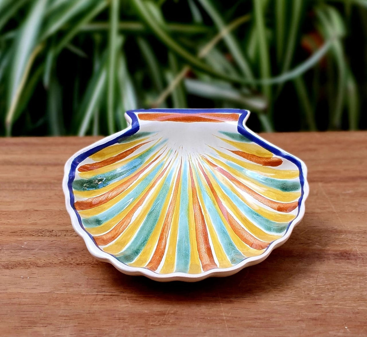 Happy Stripes Shell Dish Plate 4.7*5" MultiColors