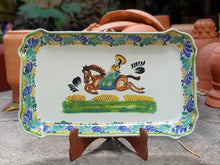 CowGirl Tray / Serving Rectangular Platter 16.9"x10.6" MultiColors