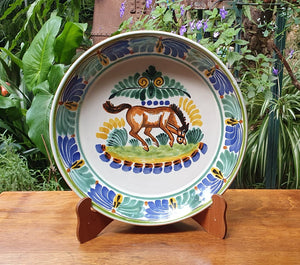 Horse Decorative / Serving Deep Round Platters MultiColors