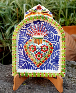 Decorative Sacred Heart Altarpiece 8.9" Height Multi-colors