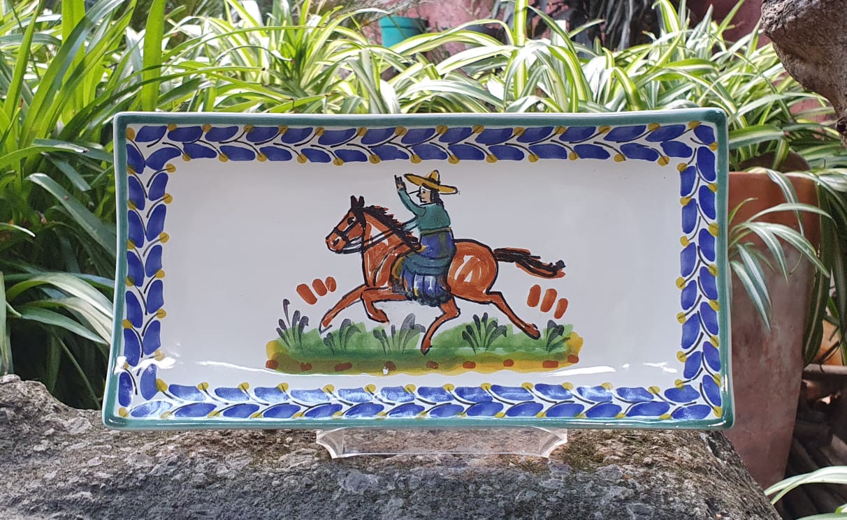 Cowgirl Rectangular Plate / Tray MultiColors