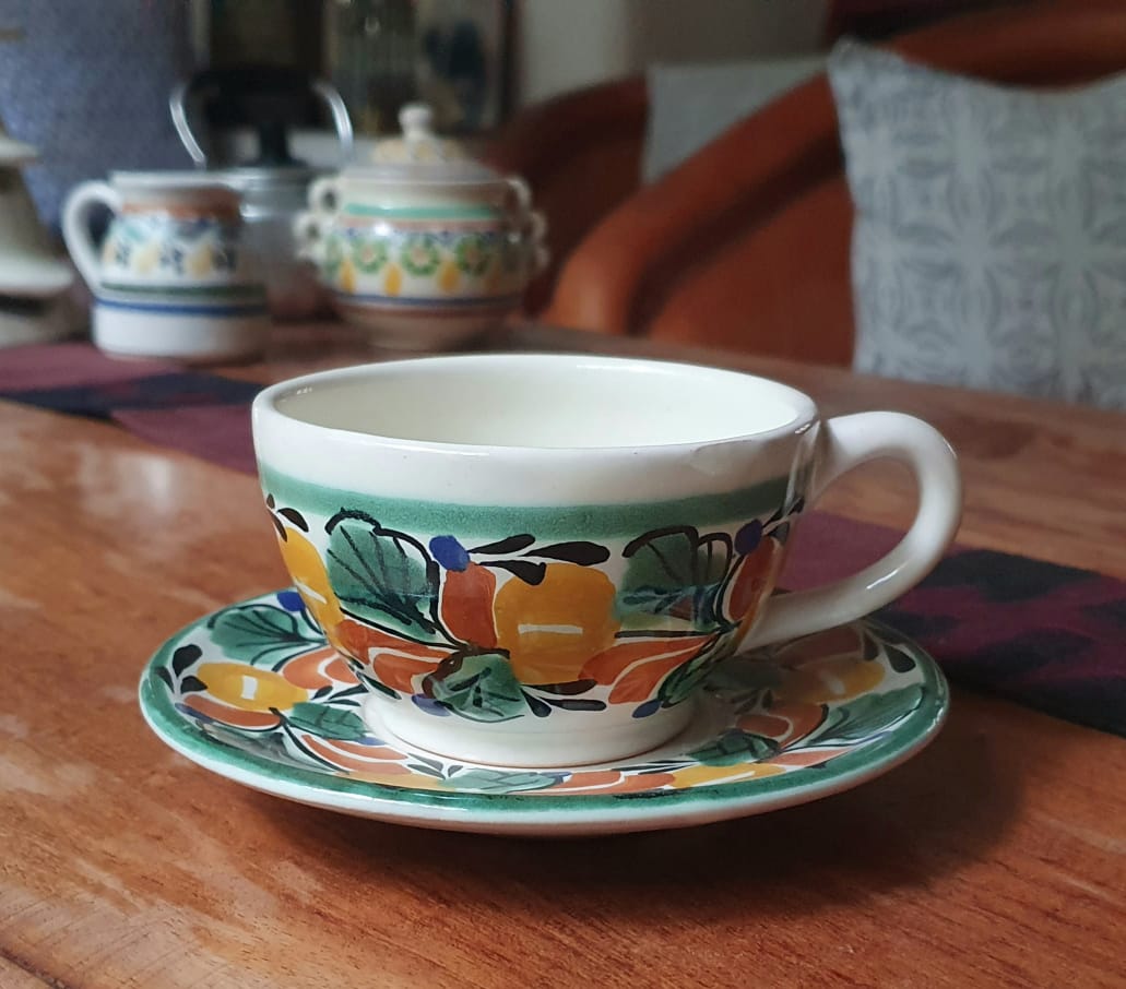 Coffee Cup & Saucer 8 Oz MultiColors IX