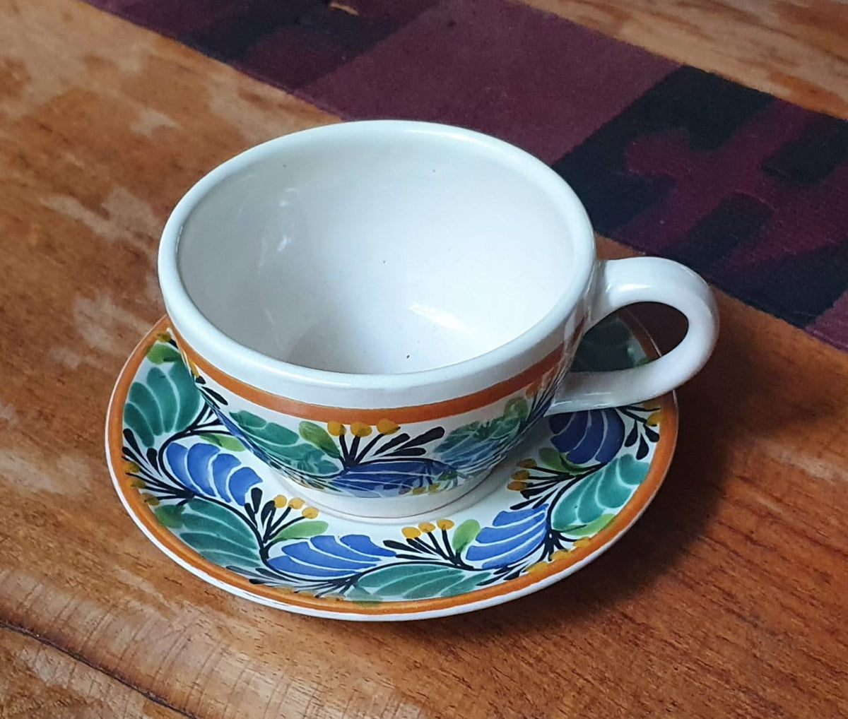 Coffee Cup & Saucer 8 Oz MultiColors I