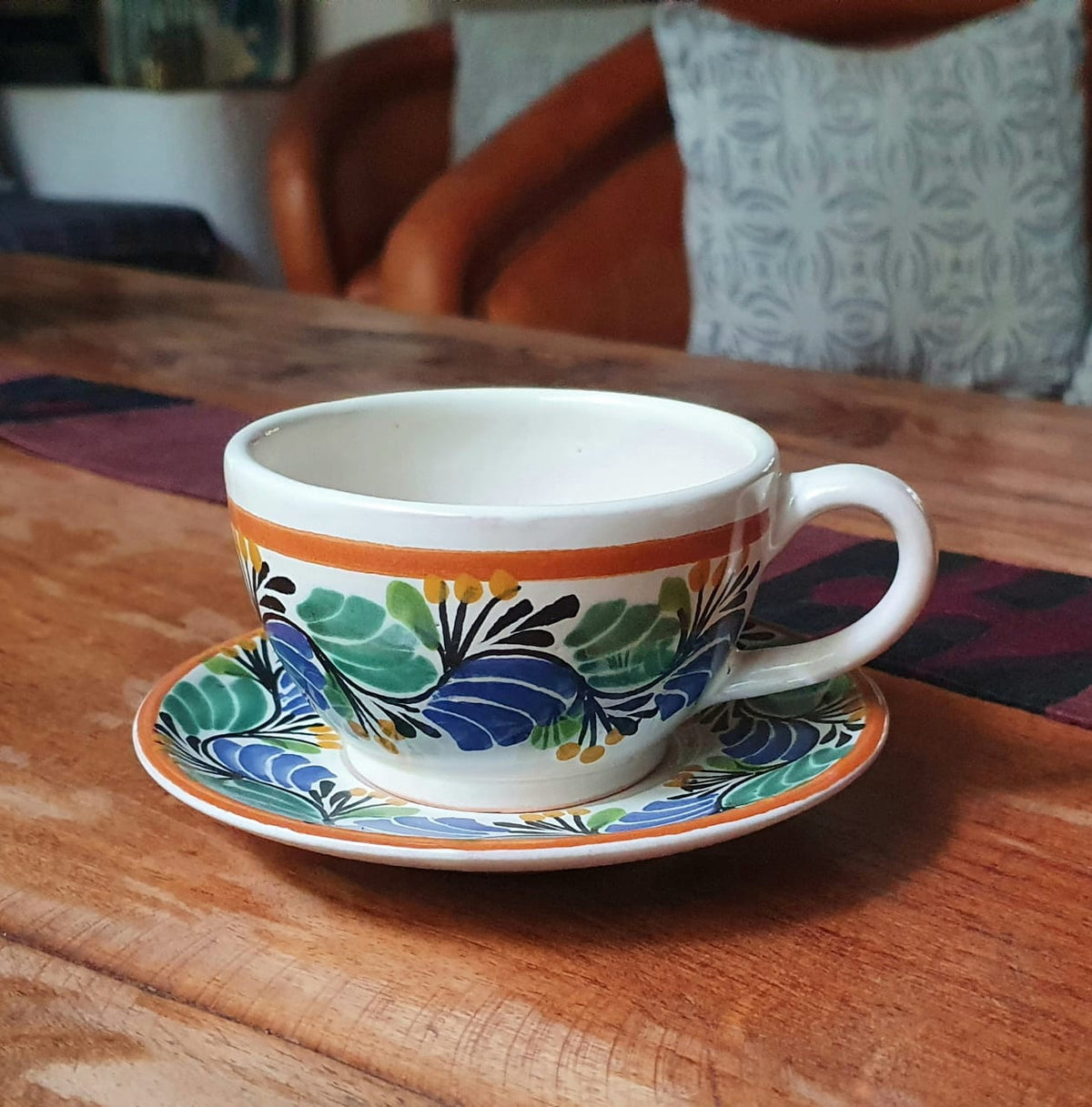 Coffee Cup & Saucer 8 Oz MultiColors I