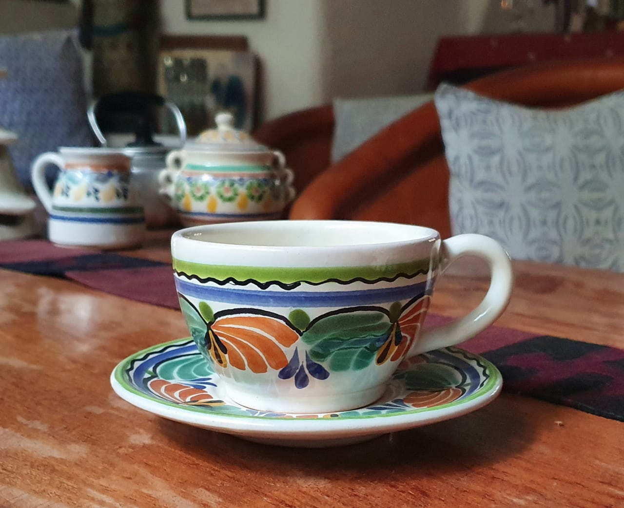 Coffee Cup & Saucer Multi-colors X