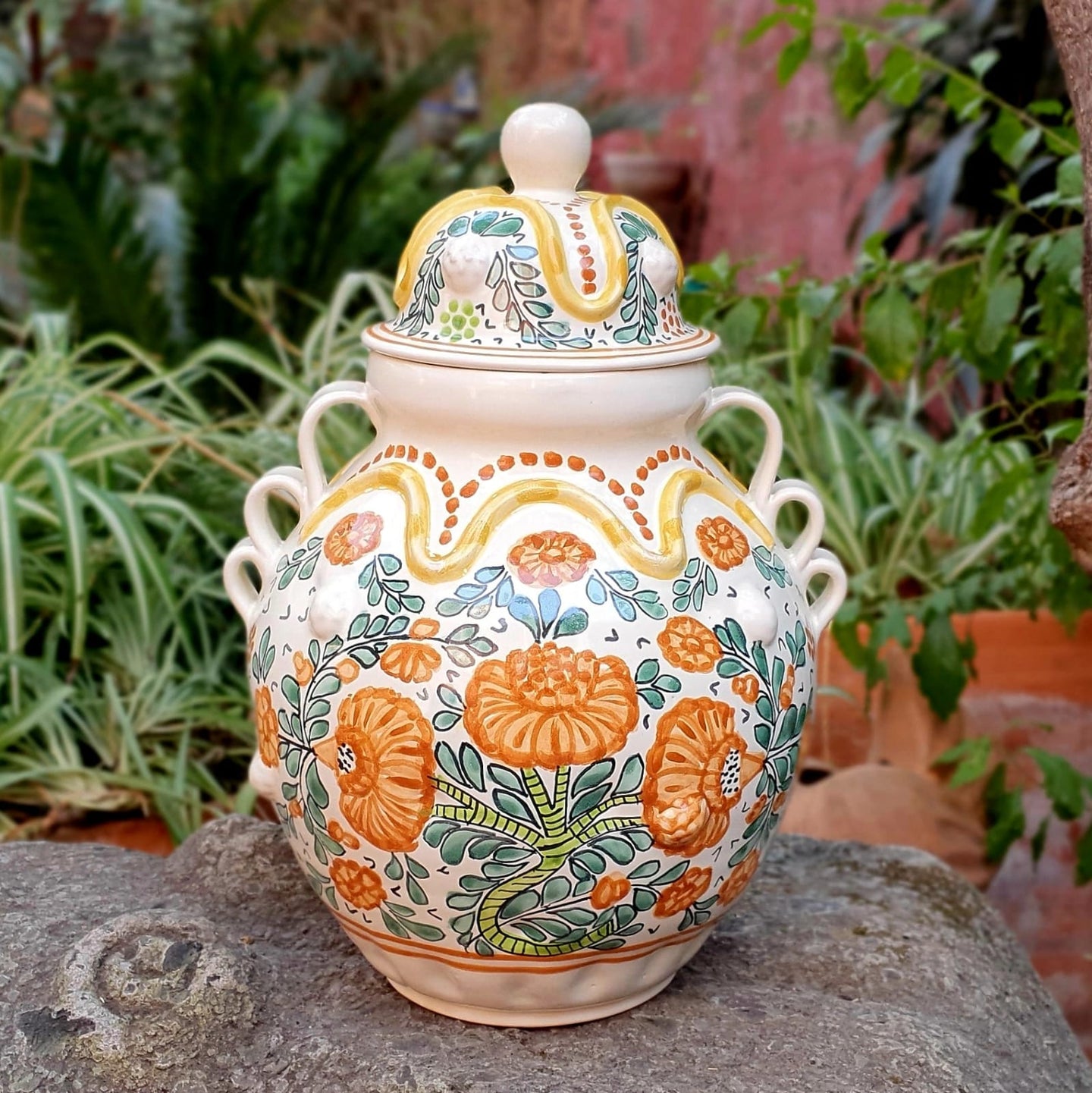 Decorative Vase w/Strawberries 14.6