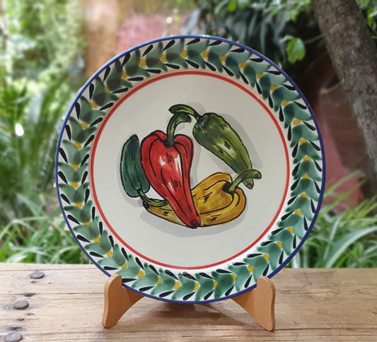 Chiles Pepper Plates MultiColors