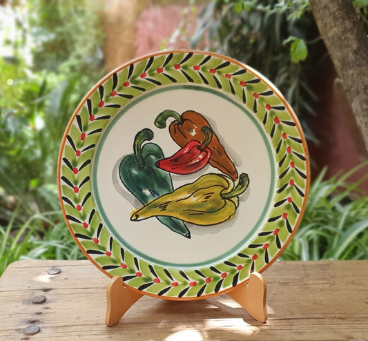 Chiles Pepper Plates MultiColors