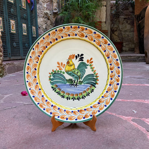 Rooster Decorative / Serving Flat Platter 13.8