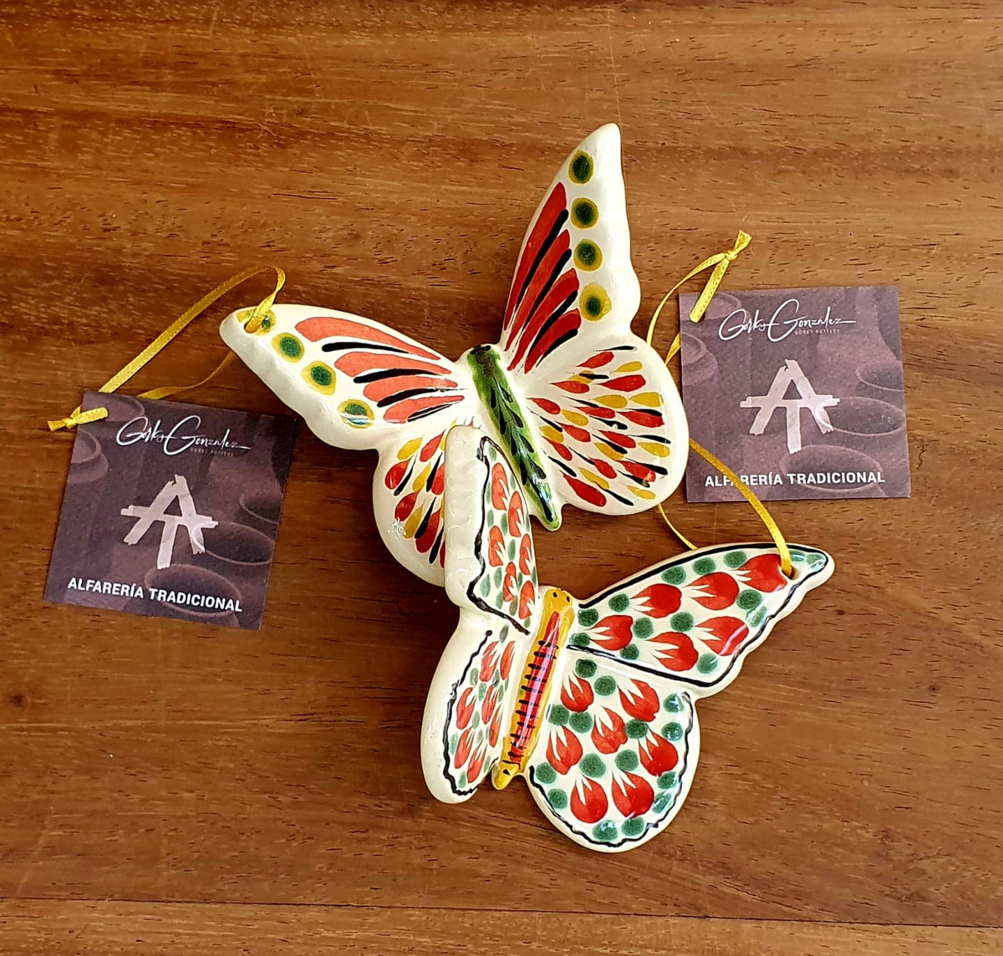 Ornament Butterfly Set of 2 Multi-colors
