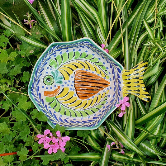 Fish Plate w/tail 7.5*5.5" MultiColors - B