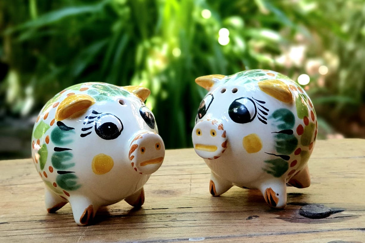 Pig Salt and Pepper Shaket Set Multi-colors