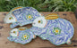 Rabbit Dish Plate Set of 3 Pieces Multi-colors