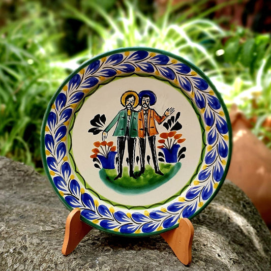 Two Mens Wedding Plate Multi Colors
