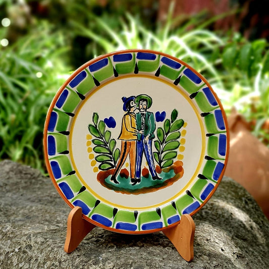 Two Mens Wedding Plate Multi Colors