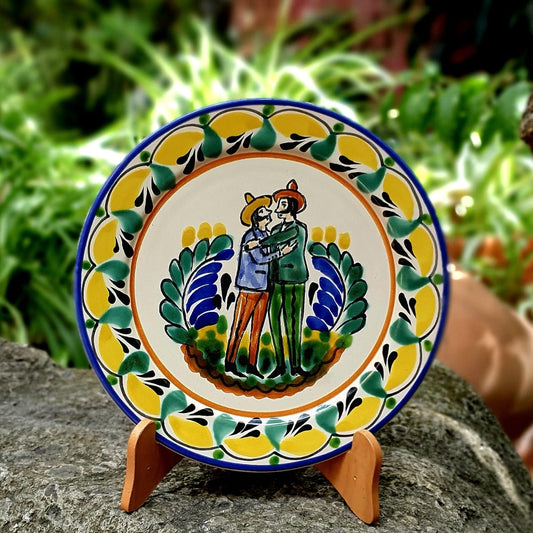 Two Mens Wedding Plate Multi Colors