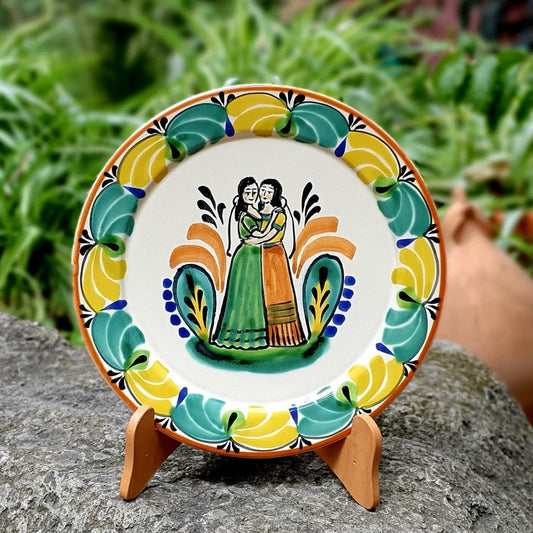 Two Women Wedding Plate Multi Colors