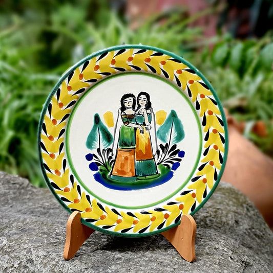 Two Women Wedding Plate Multi Colors